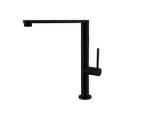 KAMALU - Miscelatore cucina nero opaco canna girevole quadrata| K-9300B