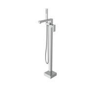 KAMALU - Miscelatore da terra in acciaio inox lucido con doccetta e flessibile | KAM-DIANA CROMO