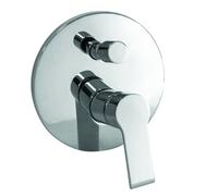 KAMALU - Miscelatore doccia a incasso con deviatore finitura cromata | Ele-180DD