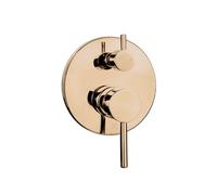 KAMALU - Miscelatore doccia da incasso con deviatore in acciaio inox finitura oro rosa| KAM-ARTE ORO ROSA