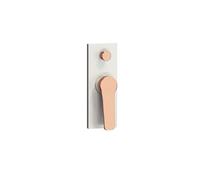 KAMALU - Miscelatore doccia incasso con deviatore bianco e leva oro rosa | KAM-KANDA BIANCO-RG