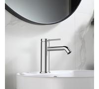 KAMALU - Miscelatore lavabo in ottone con finitura cromata | KAM-J CROMO