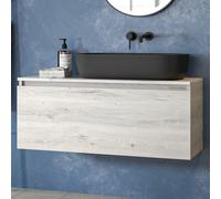 KAMALU - Mobile 100cm per bagno sospeso con cassetto ammortizzato SP-100B