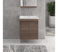 KAMALU - Mobile bagno sospeso da 65cm con lavabo incasso SV-65A