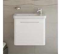 KAMALU - Mobiletto bagno 60 cm profondità ridotta colore bianco | LAC-IRIS-60-B