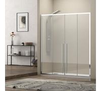 KAMALU - Nicchia doccia 160 cm doppio scorrevole vetro 8mm altezza 200h | KEL6000