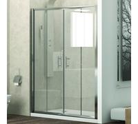 KAMALU - Nicchia doccia 160cm a 2 ante scorrevoli vetro trasparente 6mm KF6000