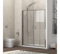 Nicchia doccia 160cm doppio scorrevole altezza 180cm | kam-knf6000 - kamalu