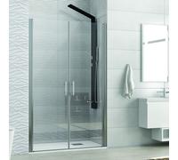 KAMALU - Nicchia doccia due battenti 80-85cm finitura cromo | KS2800 Saloon
