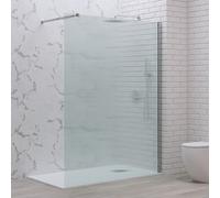 KAMALU - Parete doccia walk in 80 vetro scanalato flute | KW1000FL