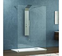 KAMALU - Parete doccia walkin 110cm vetro 8mm trasparente KW3000