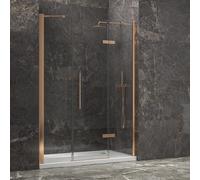 KAMALU - Porta doccia 180cm battente e 2 fissi oro rosa spazzolato | KT6000RG