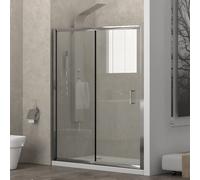 KAMALU - Porta doccia nicchia 110cm con anta scorrevole altezza 180cm K410N