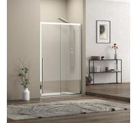 KAMALU - Porta doccia nicchia 120cm scorrevole vetro 8mm altezza 200h | KEL4000