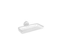 KAMALU - Portaoggetti doccia a griglia in acciaio inox bianco opaco 23cm | MIRA-B