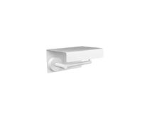 KAMALU - Portarotolo a muro design coperto in acciaio inox bianco opaco | MIRA-B