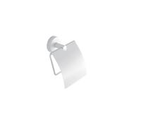 KAMALU - Portarotolo coperto in acciaio inox bianco opaco | MIRA-B