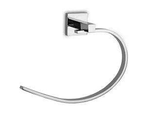 KAMALU - Portasalviette anello aperto in ottone cromato a muro modello ELTO-3472