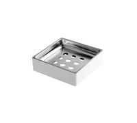 KAMALU - Portasapone con drenaggio in acciaio inox bianco opaco | NUEVO-B
