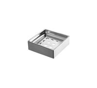 KAMALU - Portasapone con drenaggio in acciaio inox satinato | NUEVO-S