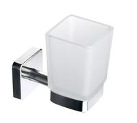 KAMALU - Portaspazzolini a muro in acciaio inox lucido e vetro | CLODE-C