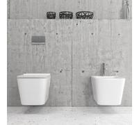KAMALU - Sanitari bagno sospesi senza brida | LITOS-S