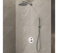 KAMALU - Set doccia con miscelatore monocomando rotella | INNER-CROMO