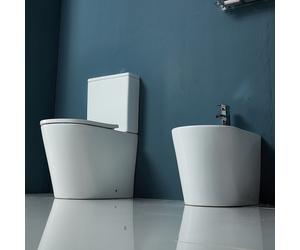 KAMALU - Set sanitari monoblocco rimless con copriwc soft close | KLEA-T