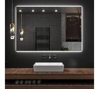 KAMALU - Specchio bagno 80x60 cm retroilluminazione led KAMIL-860