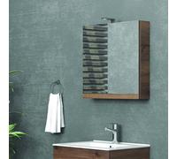 KAMALU - Specchio bagno contenitore da 60 cm con un'anta NEL-60
