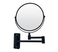 KAMALU - Specchio ingranditore a doppio lato con braccio estendibile finitura nera|