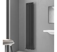 KAMALU - Termoarredo scadasalviete 1800x310cm nero opaco Kam-370N