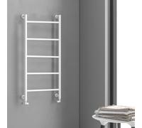 KAMALU - Termoarredo scalda salviette 1200x560mm colore bianco opaco KAM-D6012B