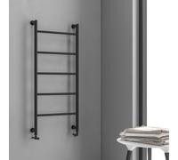 KAMALU - Termoarredo scalda salviette 1200x560mm colore nero opaco KAM-D6012N