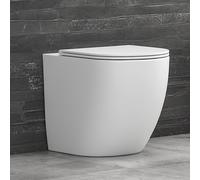 KAMALU - Vaso filo parete senza brida colore bianco lucido | MIL-BL