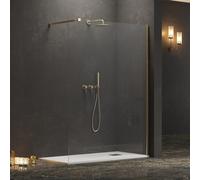 KAMALU - Walkin doccia 90 cm con profilo finitura oro satinato | KW-100G