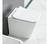 KAMALU - WC filomuro salvaspazio senza brida e sedile soft-close | LITOS-TFS