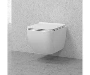 KAMALU - WC sospeso in ceramica design moderno modello Marie-S
