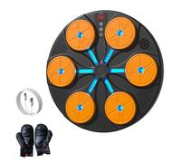 Kamanan Pad da Boxe a LED con Guantoni da Boxe,Music Boxing Machine Adulti,da Parete Box Elettronica LED Supporto Bluetooth,Intelligente Elettronica Boxing Machine Montata a Parete (Arancione)