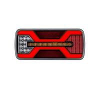 KAMAR Fanale Posteriore a LED X-SPIDER L2425 Universale 10-30V Lampada 5 Funzioni Freccia Stop Retromarcia Triangolo Smart Load Cavo IP67 Omologato E9 per Rimorchio Camion Trattore