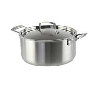 KAMBERG - Pentola Ø32 cm in acciaio inox 18/10 Triply - Senza PFAS - Coperchio incluso - Tutti i piani cottura inclusi induzione e forno - 0008277, grigio