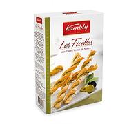 Kambly Spago con olive verdi - Biscotti di alta qualità per un aperitivo di successo - Sacchetti da 100 g - 4 pezzi