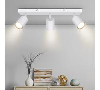 Kambo Faretti da Soffitto Orientabili Faretti da Parete Interno Bianco per 3