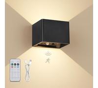 Kambo LED Applique Parete con Sensore di Movimento e Telecomando, 3 Colori 3000K 4500K 6500K, Ricaricabile a Batteria, per Interni Ingresso Scala Garage, 1 Pezzi