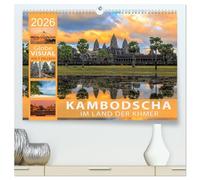 KAMBODSCHA - Im Land der Khmer (hochwertiger Premium Wandkalender 2026 DIN A2 quer), Kunstdruck in Hochglanz: Tempel, Himmelsnymphen und Gottkönige