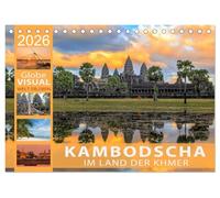 KAMBODSCHA - Im Land der Khmer (Tischkalender 2026 DIN A5 quer), CALVENDO Monatskalender: Tempel, Himmelsnymphen und Gottkönige