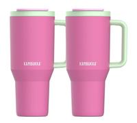 Kambukka Bubble Pops Rio set da 2 tazze termiche 950 ml con cannuccia, acciaio inox 18/8, senza BPA, ermetiche e ideali per bevande fredde