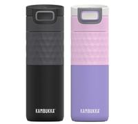 Kambukka Etna Grip, 500 ml, lavanda di mezzanotte, set di 2 tazze termiche, a prova di perdite, a prova di perdite, in acciaio inox, senza BPA