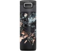 Kambukka Etna Tazza termica 500 ml acciaio inox 18/8 Dark Flowers, tappo 3 in 1 Snapclean, anti perdita, design floreale (edizione limitata)