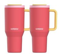 Kambukka Rio Set termico Exotic Twins - Due bottiglie 950 ml con cannuccia telescopica, acciaio inox, isolamento sottovuoto e tenuta ermetica